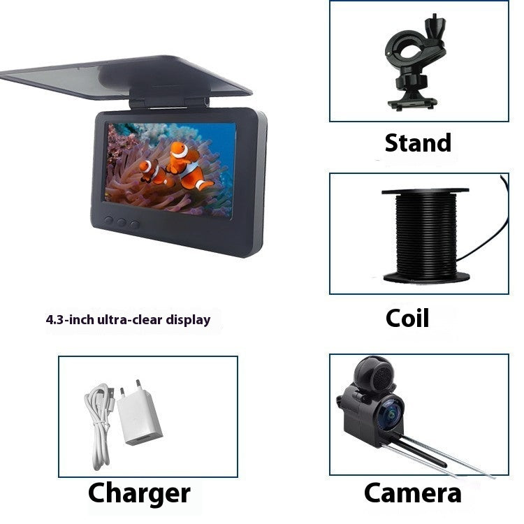 Visual Single-sided Sunshade Underwater Fishing Camera