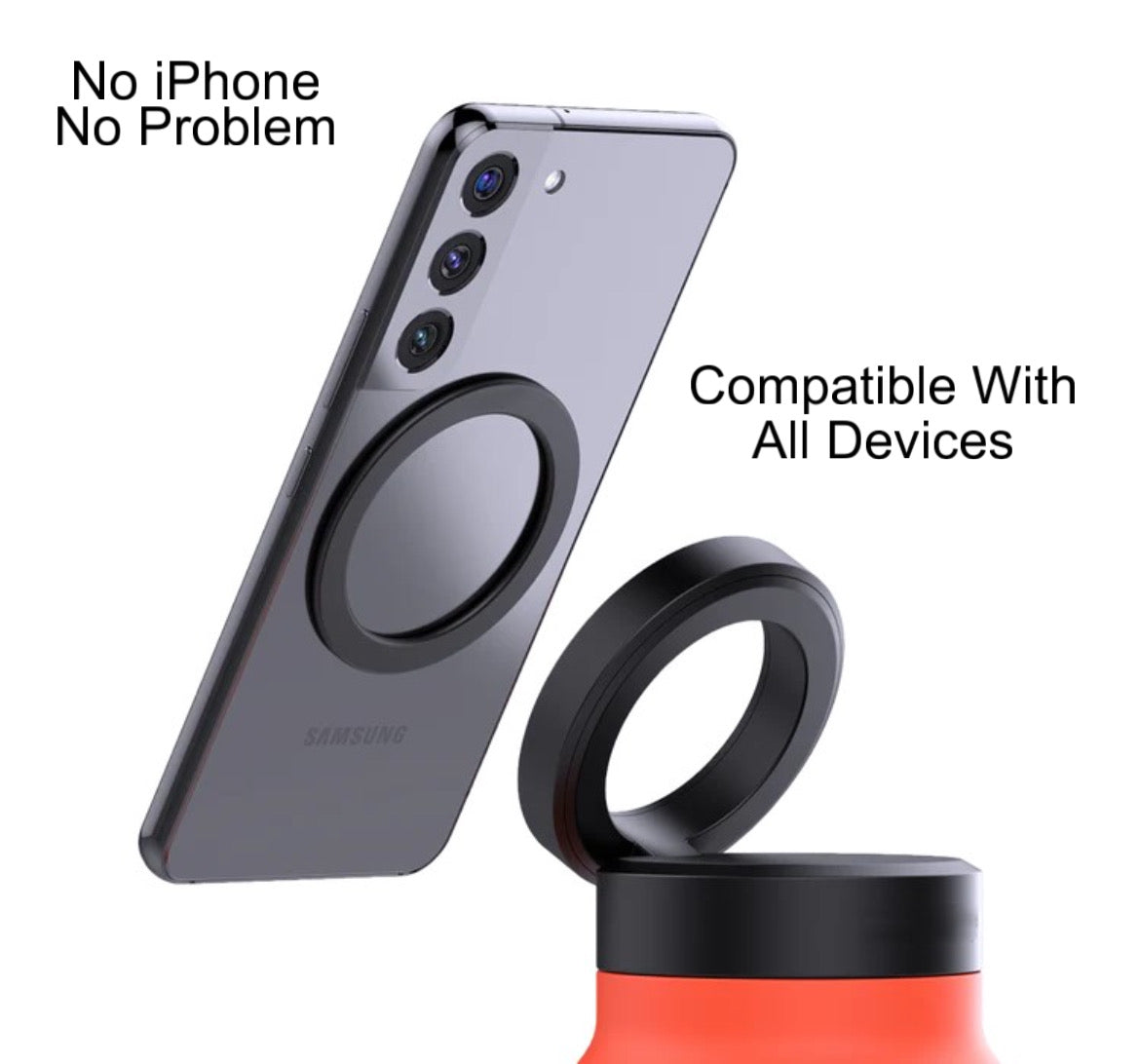 MagSip Water Bottle + Free Magnetic Booster Ring For iPads & Android