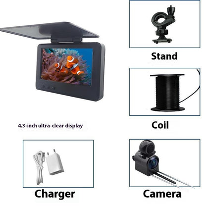 Visual Single-sided Sunshade Underwater Fishing Camera