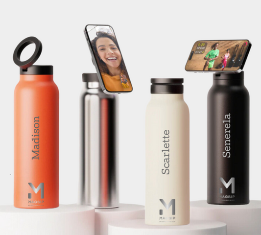 MagSip Water Bottle + Free Magnetic Booster Ring For iPads & Android